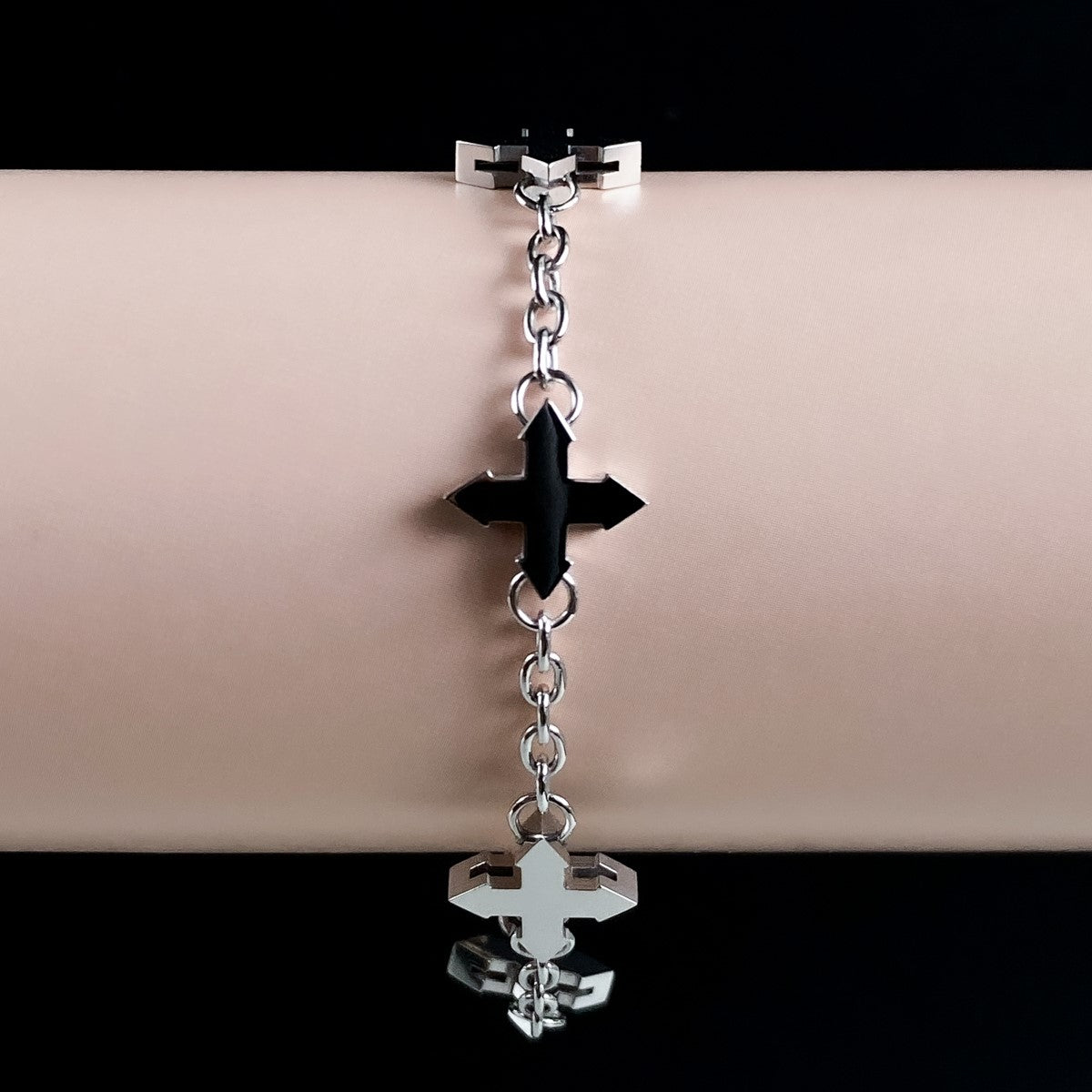 CHAIN BRACELET "FIVE STARS" / SILVER