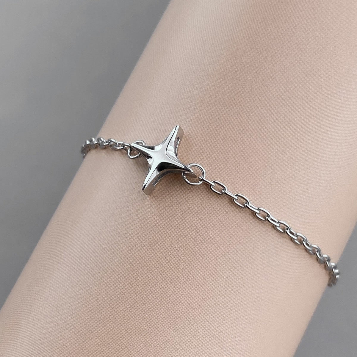 CHAIN BRACELET "ALIEN STAR" | SILVER