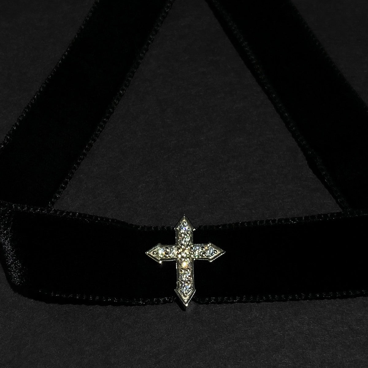 CHOKER "GRAND CROSS "GLOW" WITH CZ / SILVER