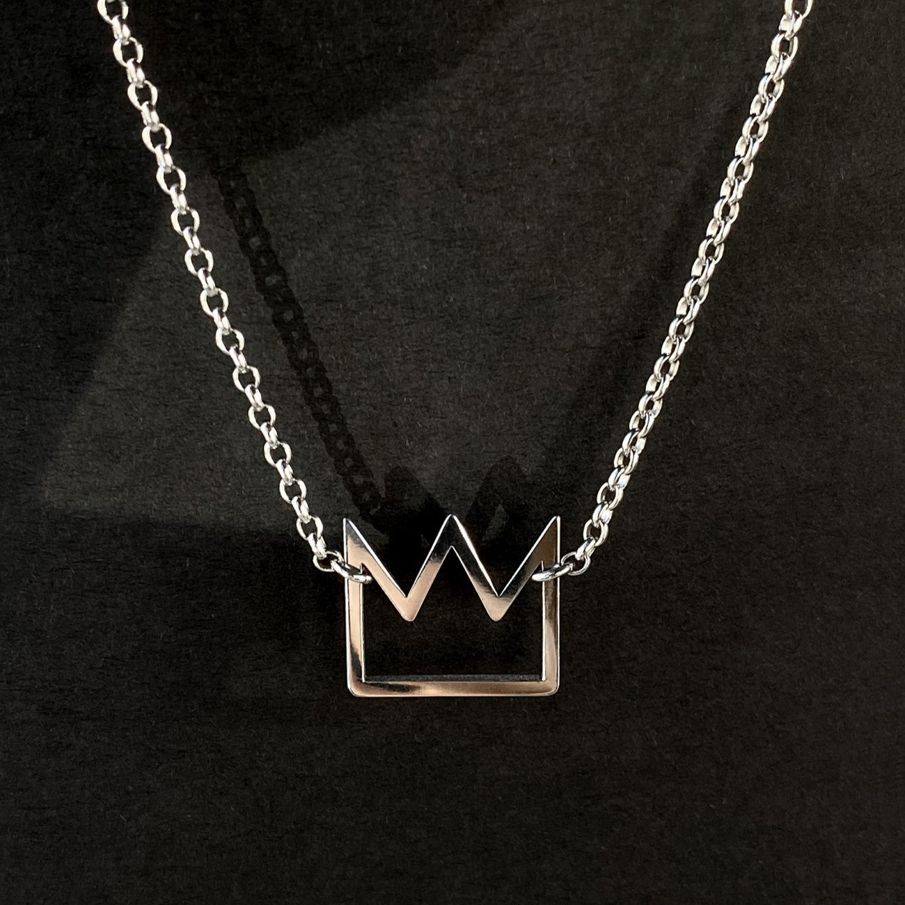 CHAIN WITH PENDANT "CROWN" / SILVER