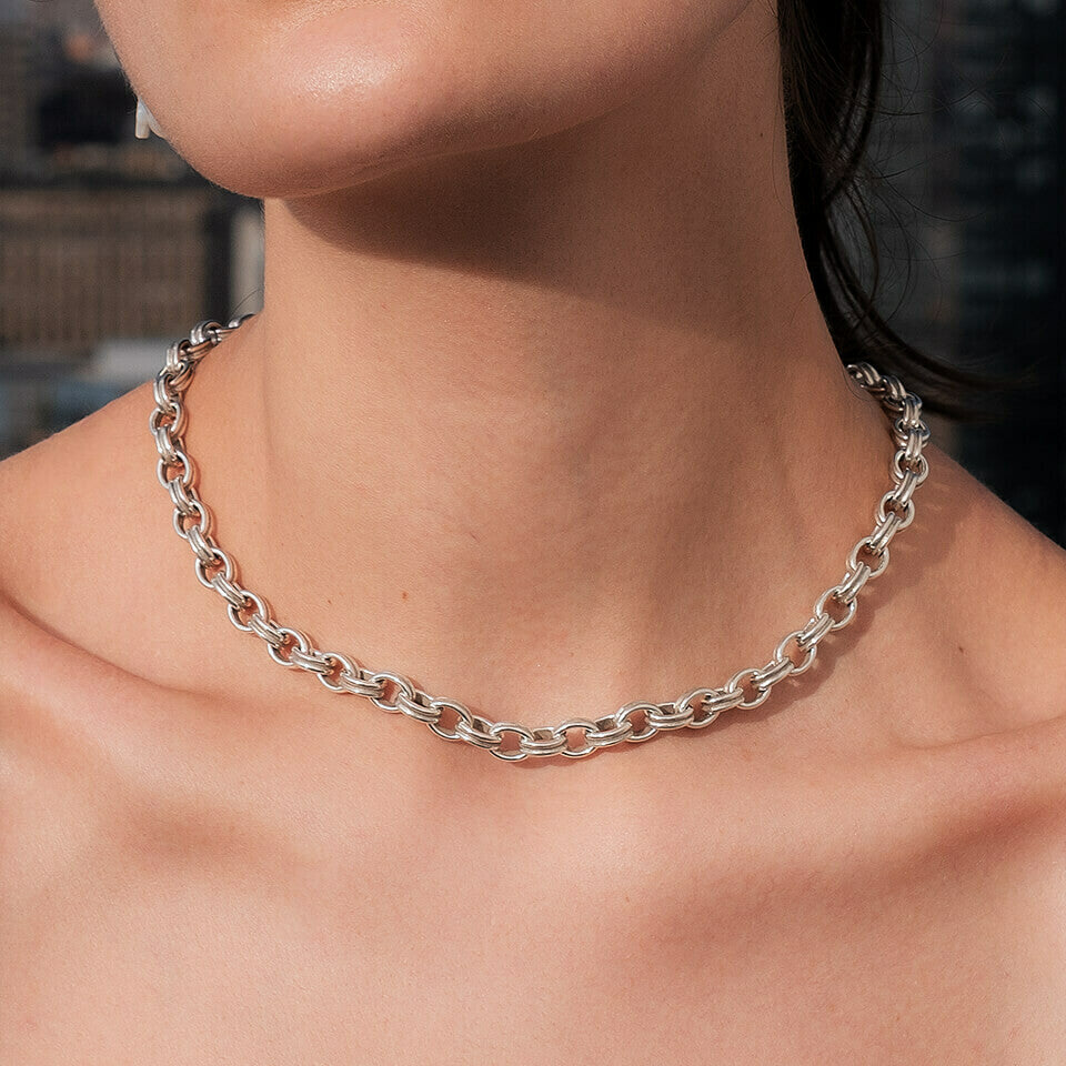 DOUBLE "O" CHAIN / SILVER