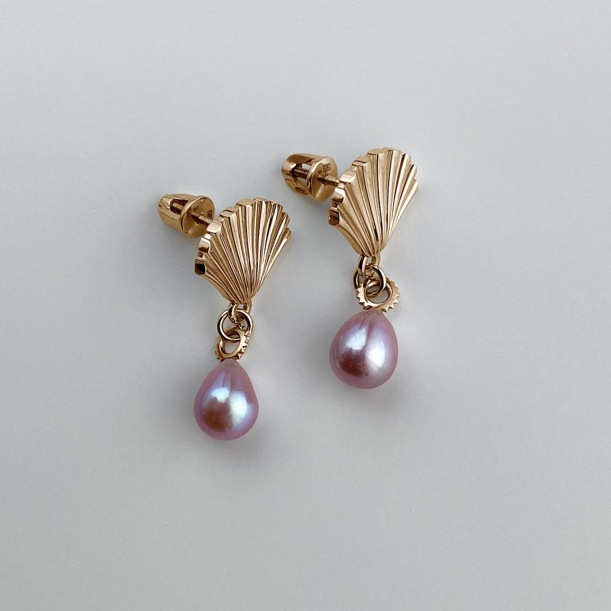 STUDS "ABSOLUTE PEARL" WITH LILAC PEARL | GOLD