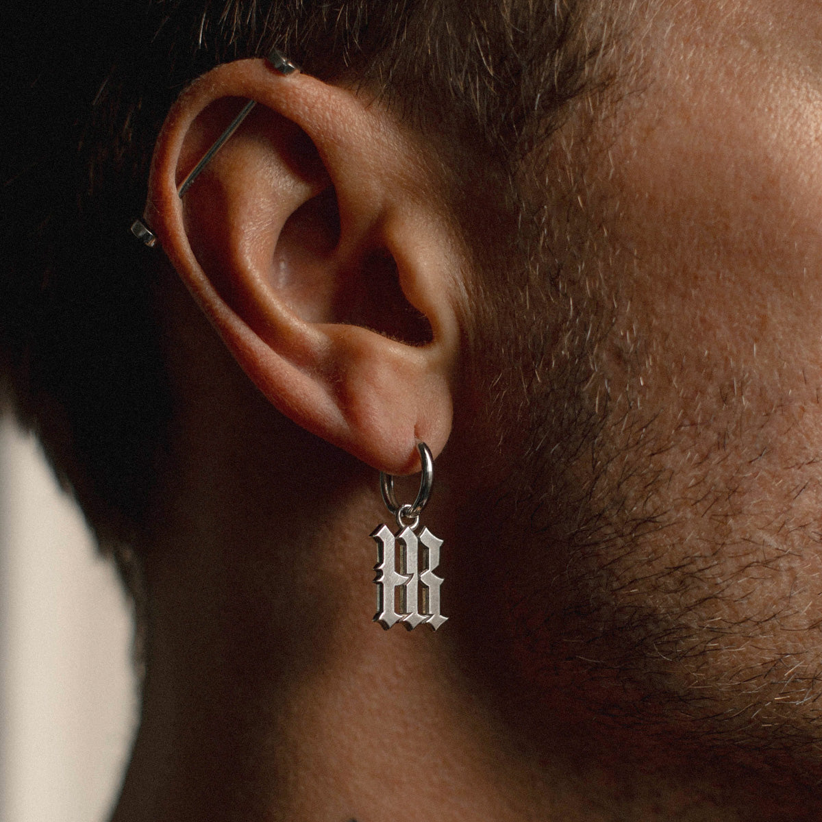 EARRING "GOTHIC LOGO" / SILVER