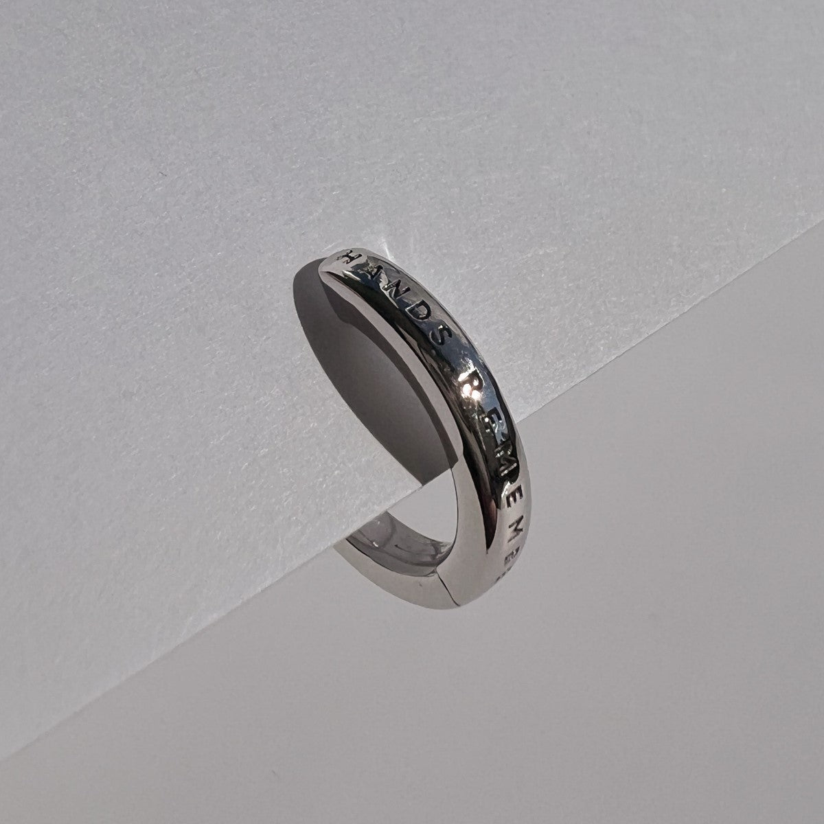 HOOP EARRING "MEMORIES" MINI | SILVER