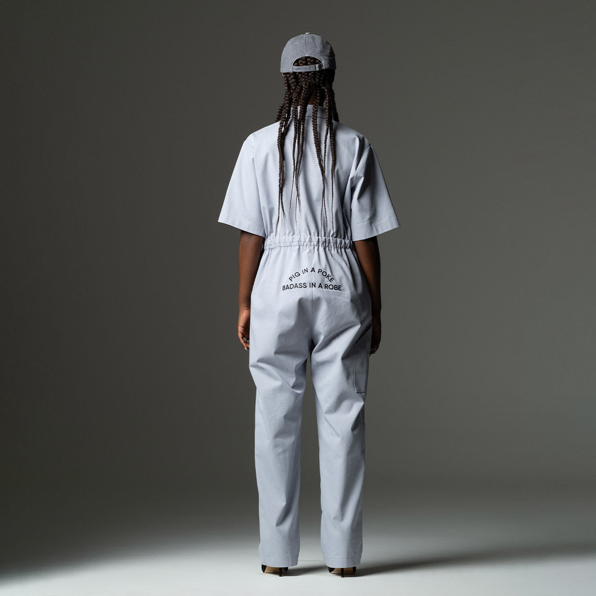 OVERALLS GREY | PIG IN A POKE BADASS IN A ROBE