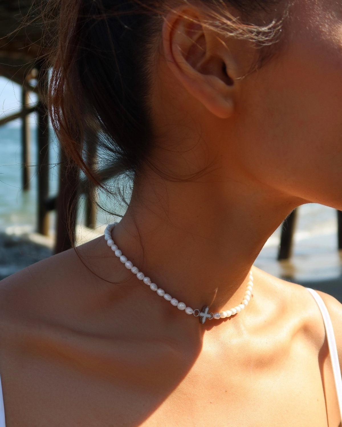 PEARL CHOKER "PURE" | SILVER
