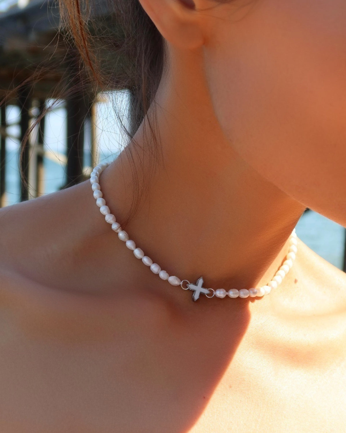 PEARL CHOKER "PURE" | SILVER