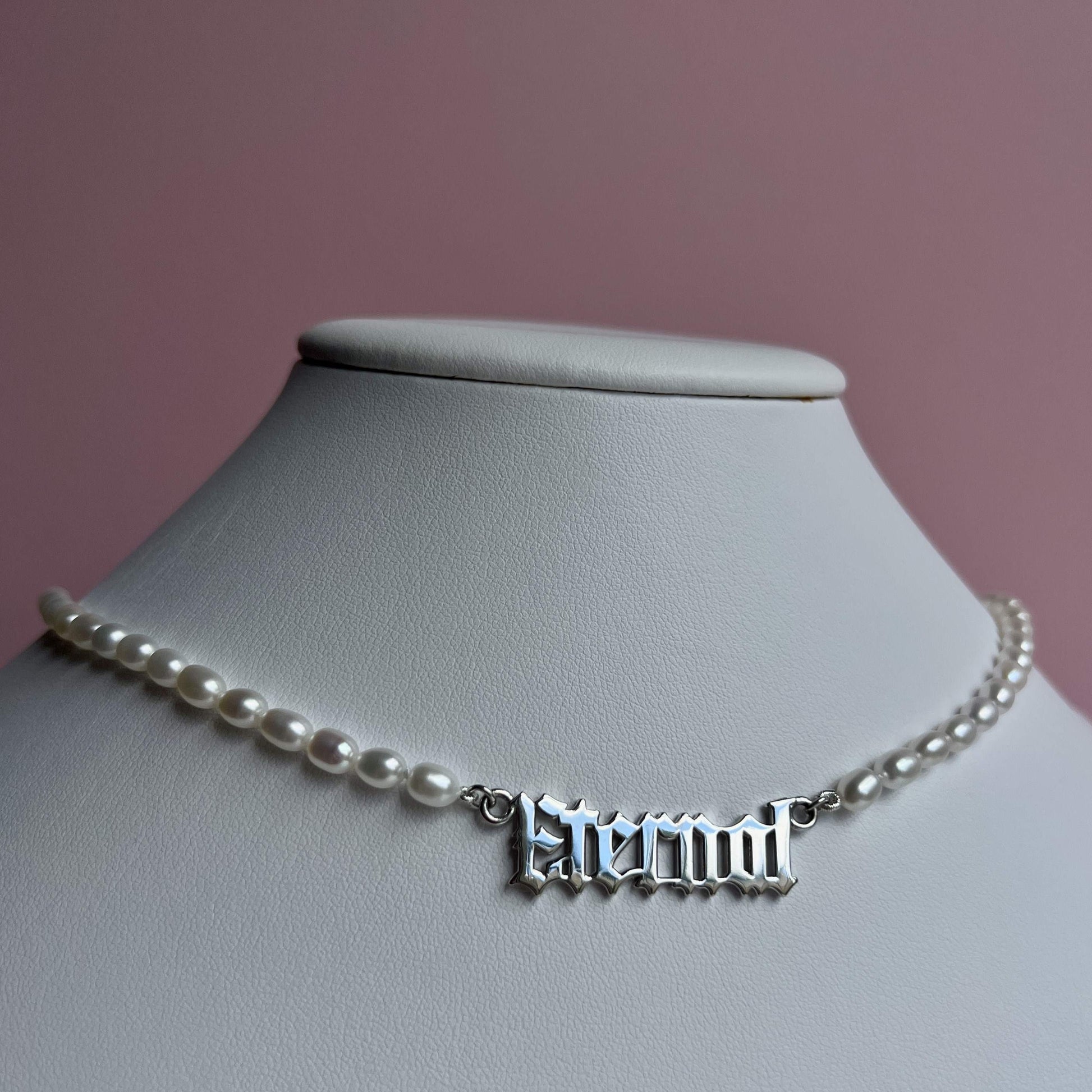 PEARL NECKLACE "ETERNAL" / SILVER