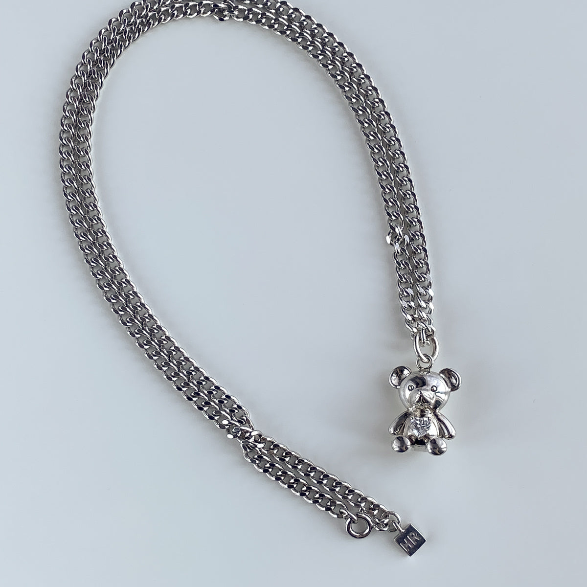 PENDANT "TEDDY BEAR" ON A CHAIN | SILVER