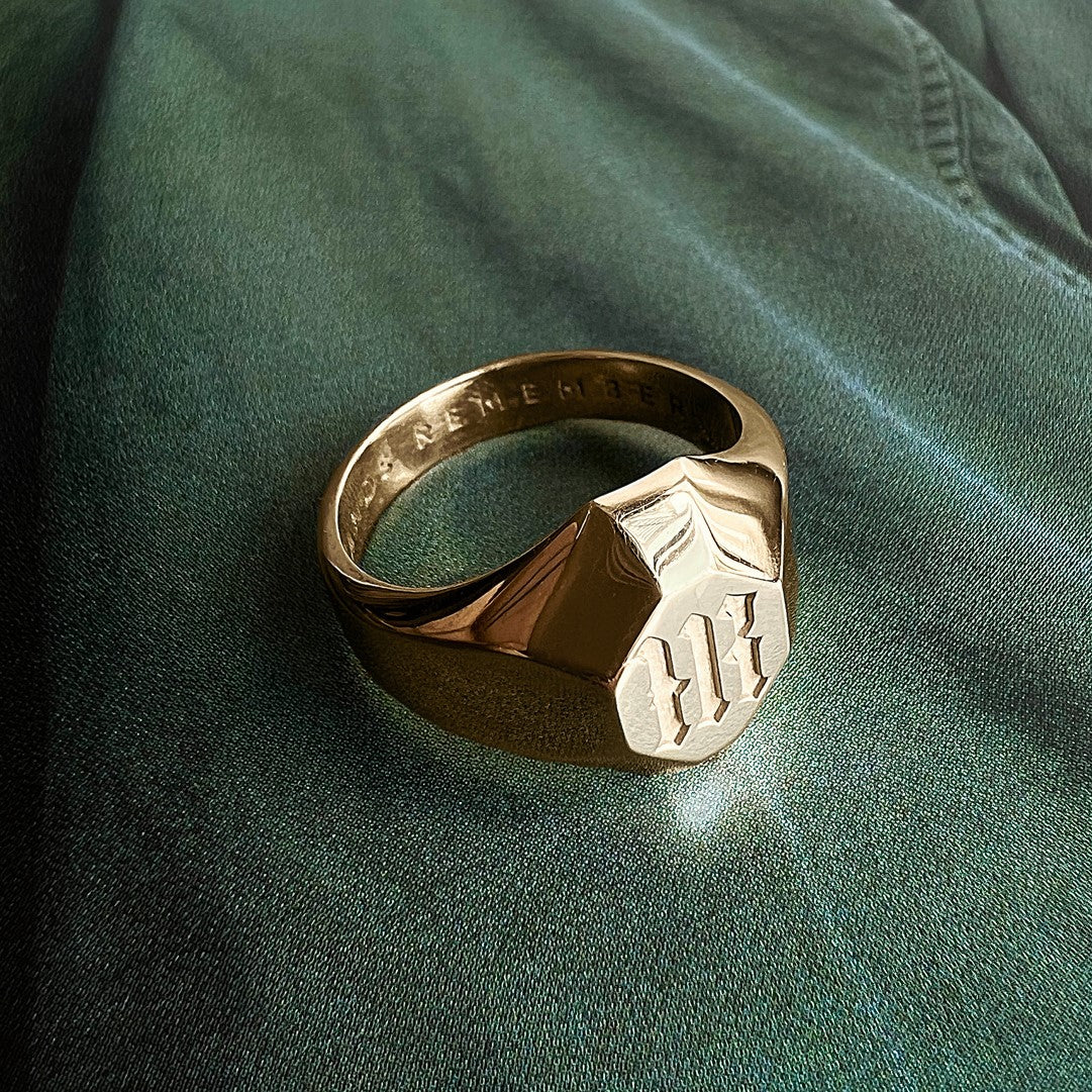 Gothic hot sale signet ring