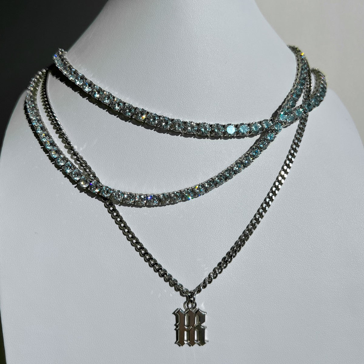 TENNIS NECKLACE "SIMPLE THING" WITH CZ 5 / SILVER