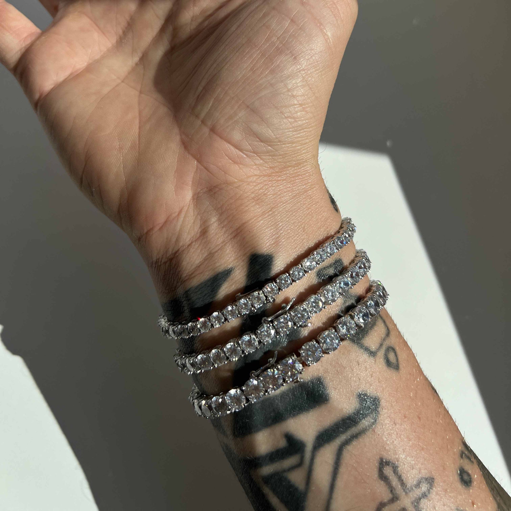 TENNIS BRACELETS "SIMPLE THING" WITH / SILVER