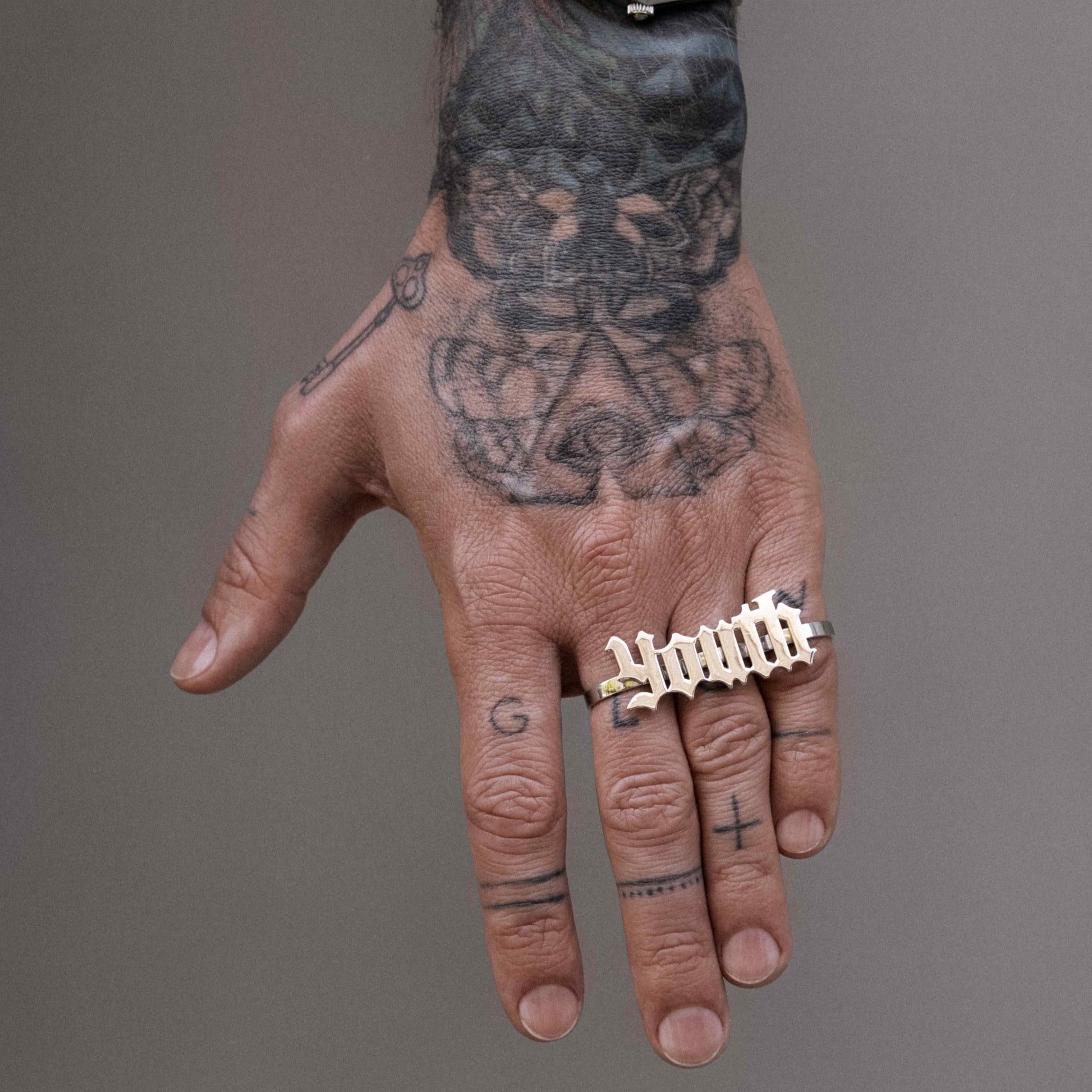 THREE FINGERS RING "YOUTH" / SILVER