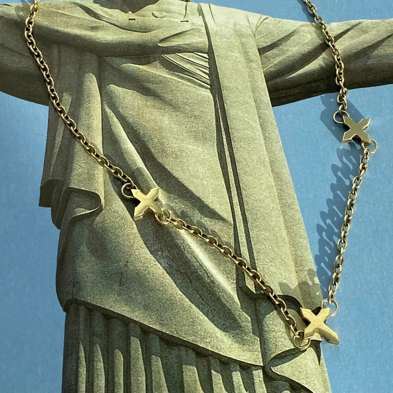 NECKLACE "TRINITY" / SOLID GOLD