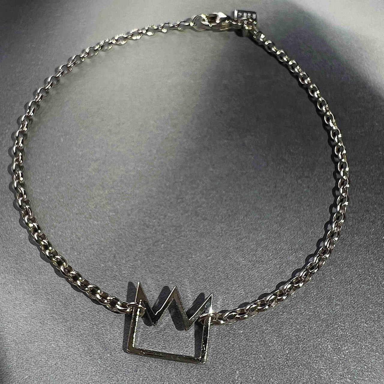 CHAIN BRACELET "CROWN" / SILVER