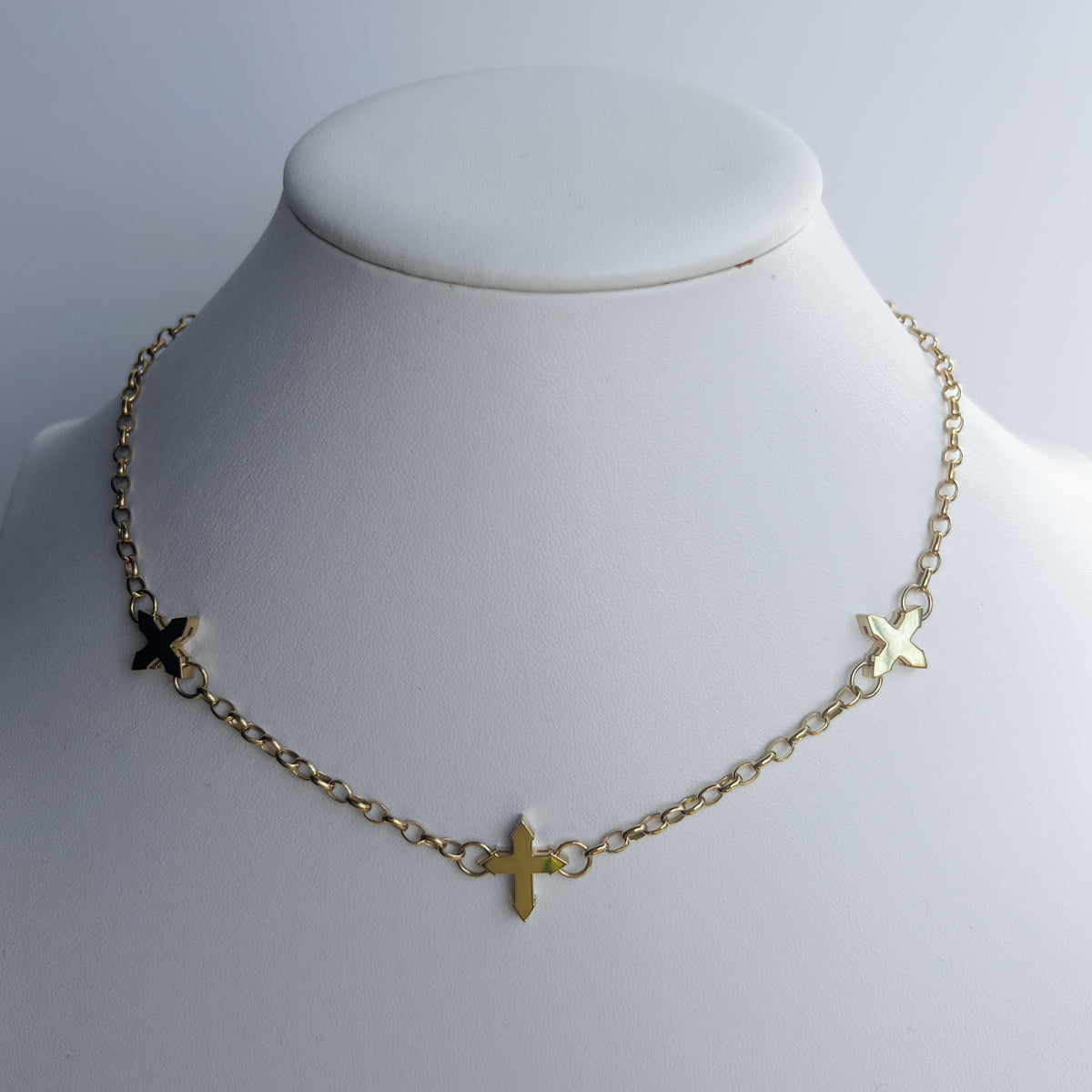 NECKLACE "TRINITY" / GOLD-PLATED SILVER