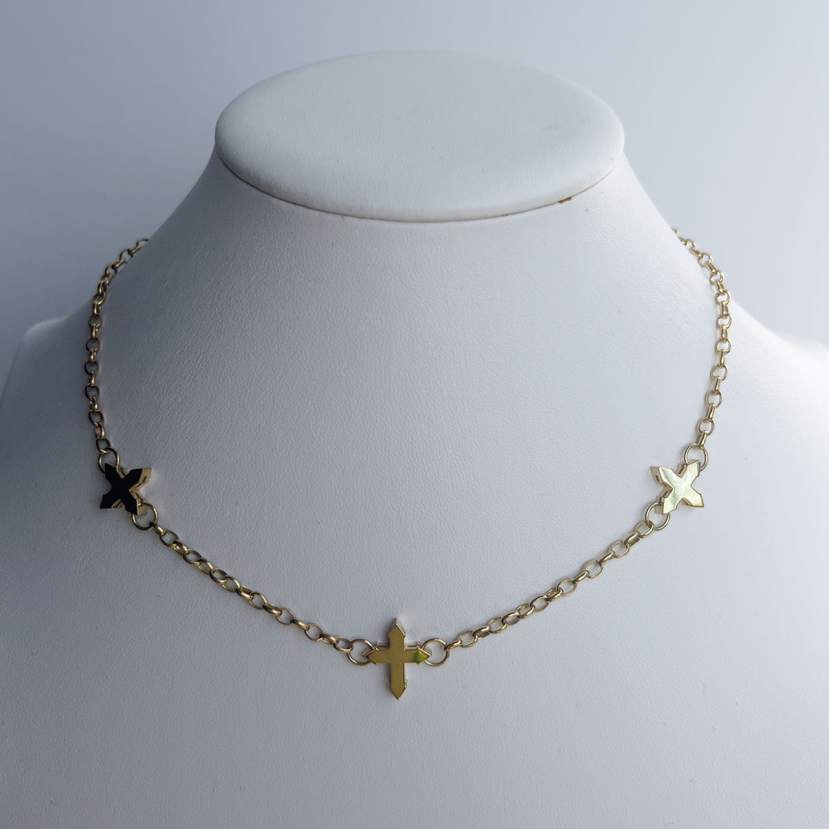 NECKLACE "TRINITY" / GOLD-PLATED SILVER