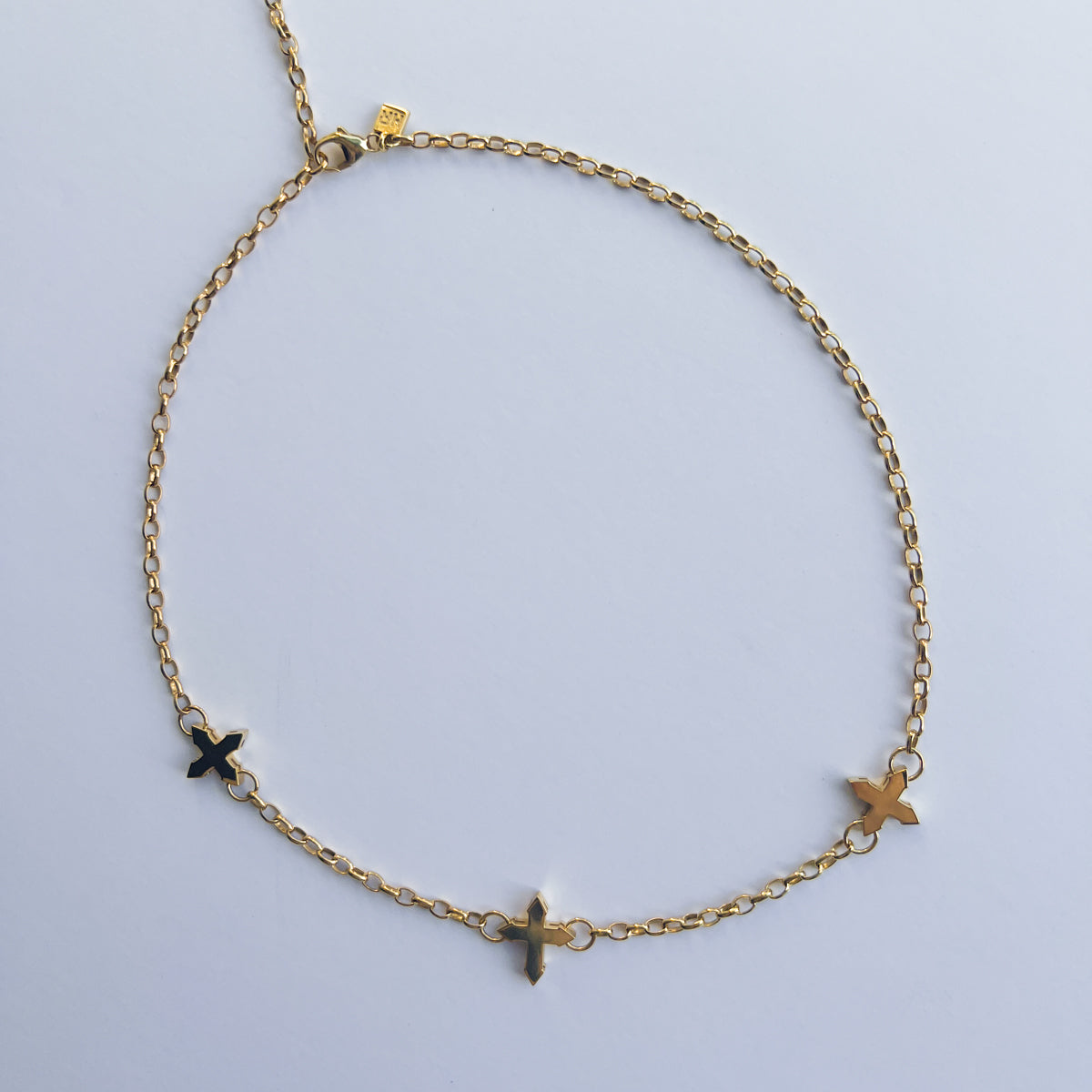 NECKLACE "TRINITY" / GOLD-PLATED SILVER