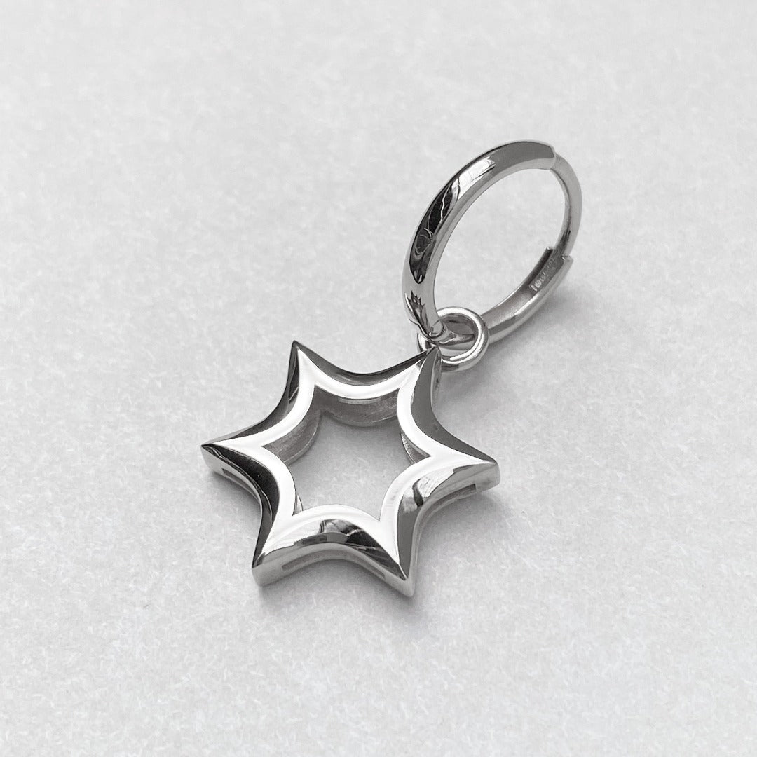 EARRING "STAR OF DAVID" / SILVER