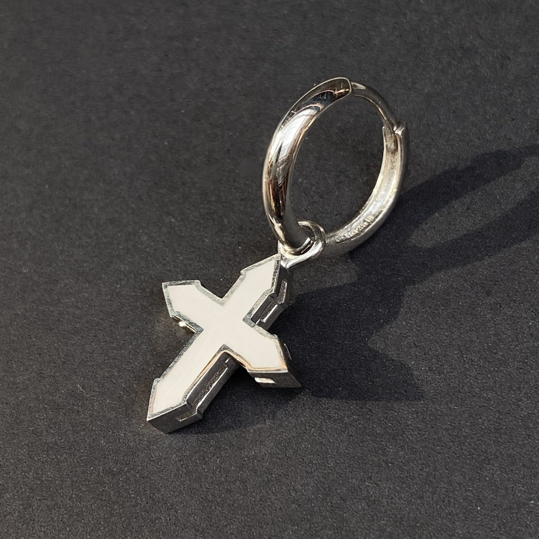 EARRING CROSS “MARMI” / SILVER & COLORED ENAMEL