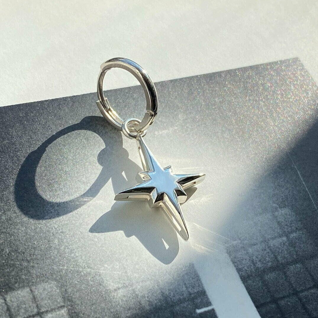 EARRING "WIND ROSE" / SILVER