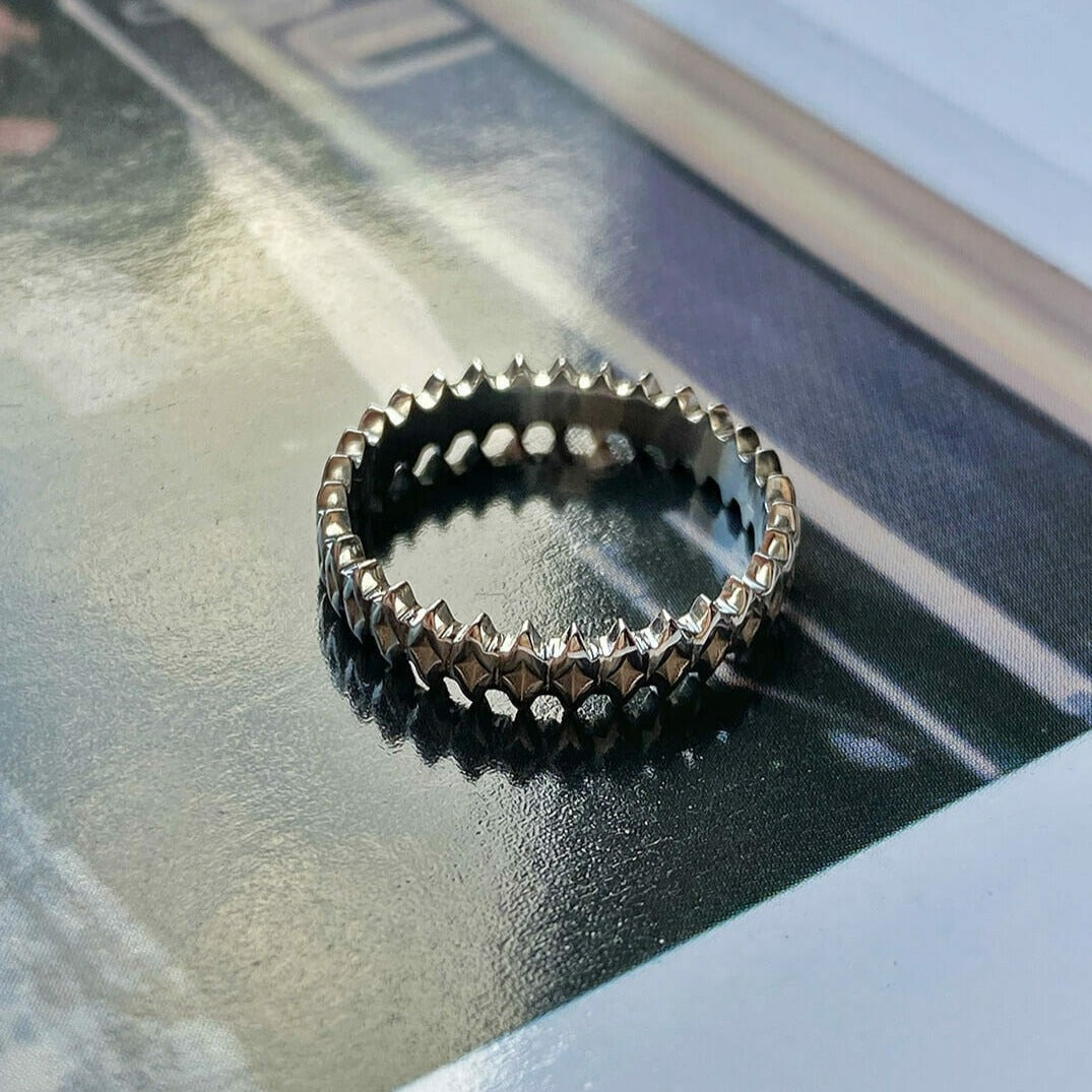 RING "CROWN OF THORNS" / SILVER