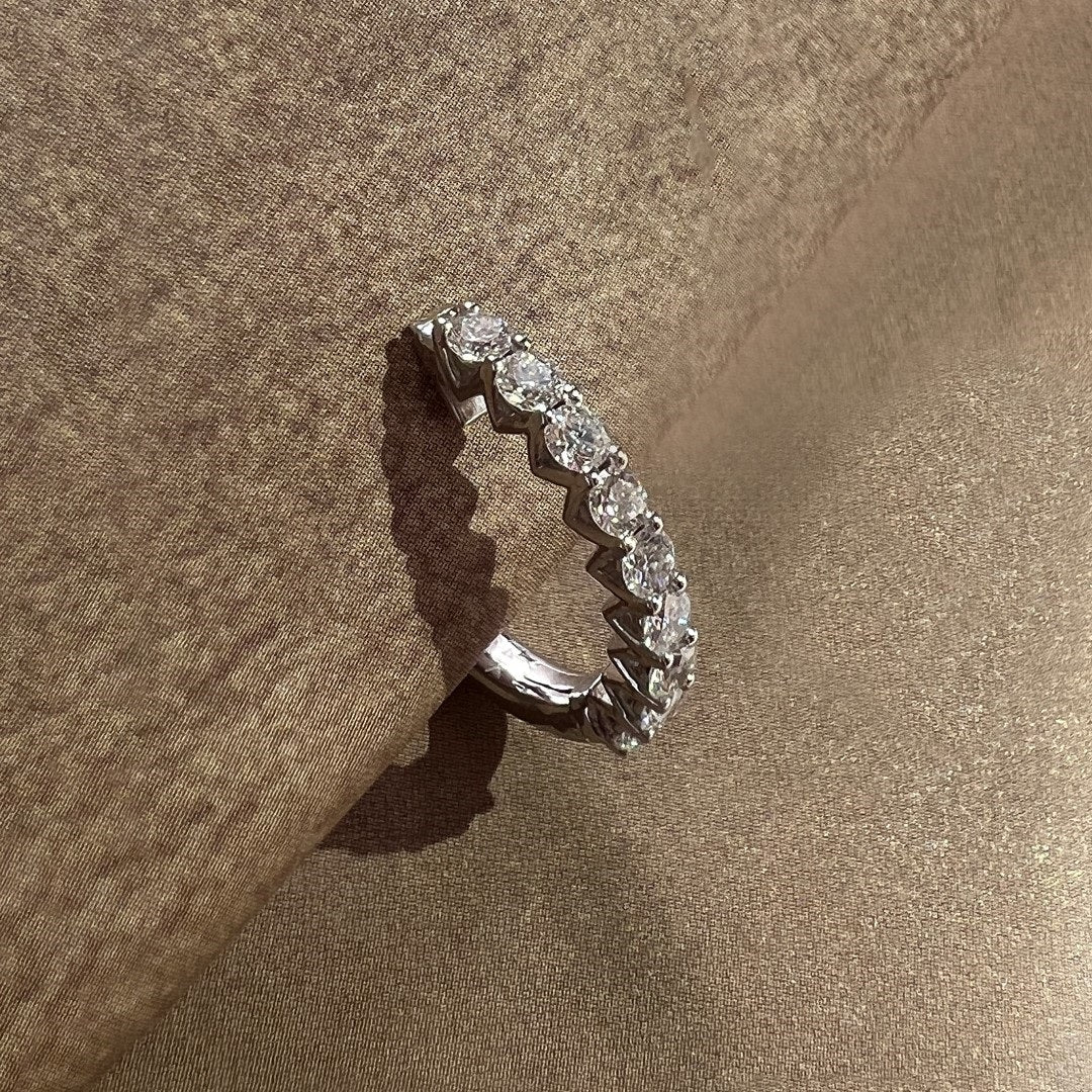 HOOP EARRING "LARGE ARCHES" WITH WHITE DIAMONDS | GOLD