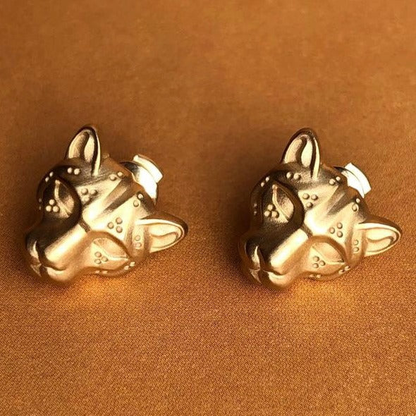 STUDS "LEOPARDS" / SOLID GOLD