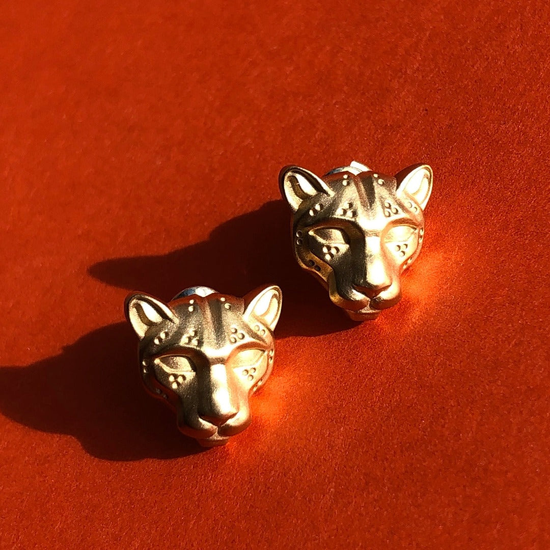 STUDS "LEOPARDS" / SOLID GOLD