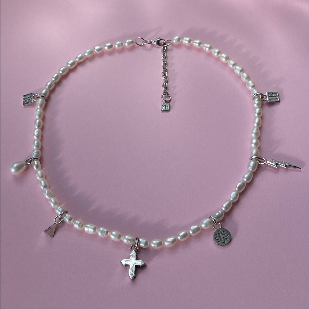CHOKER "222" WITH SPANISH CROSS / SILVER