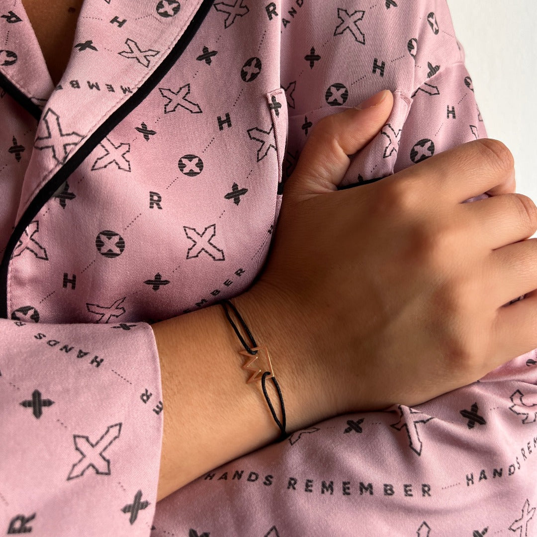 CORD BRACELET "CROWN" / SOLID GOLD