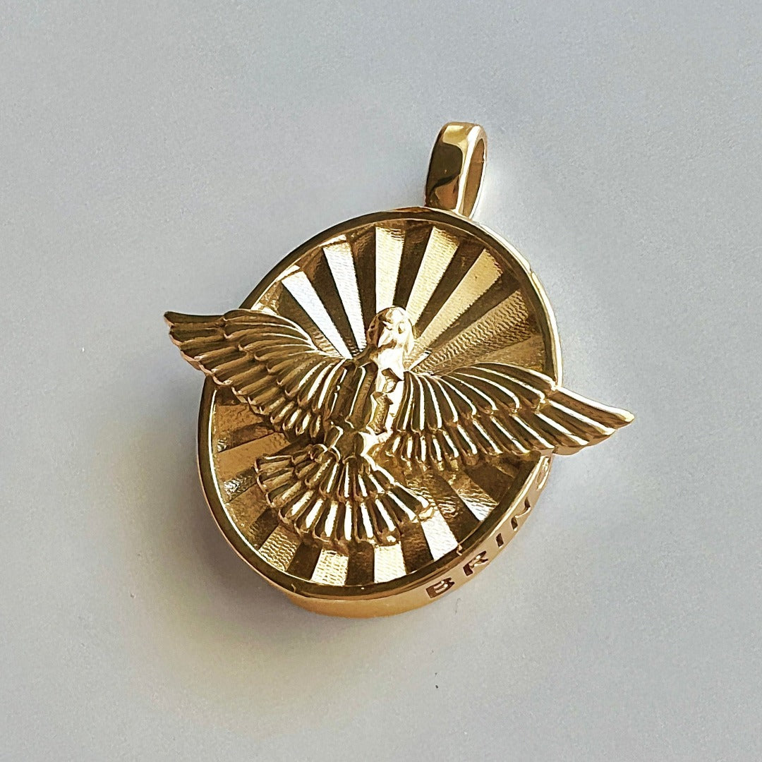 PENDANT "DOVE" / GOLD PLATED SILVER