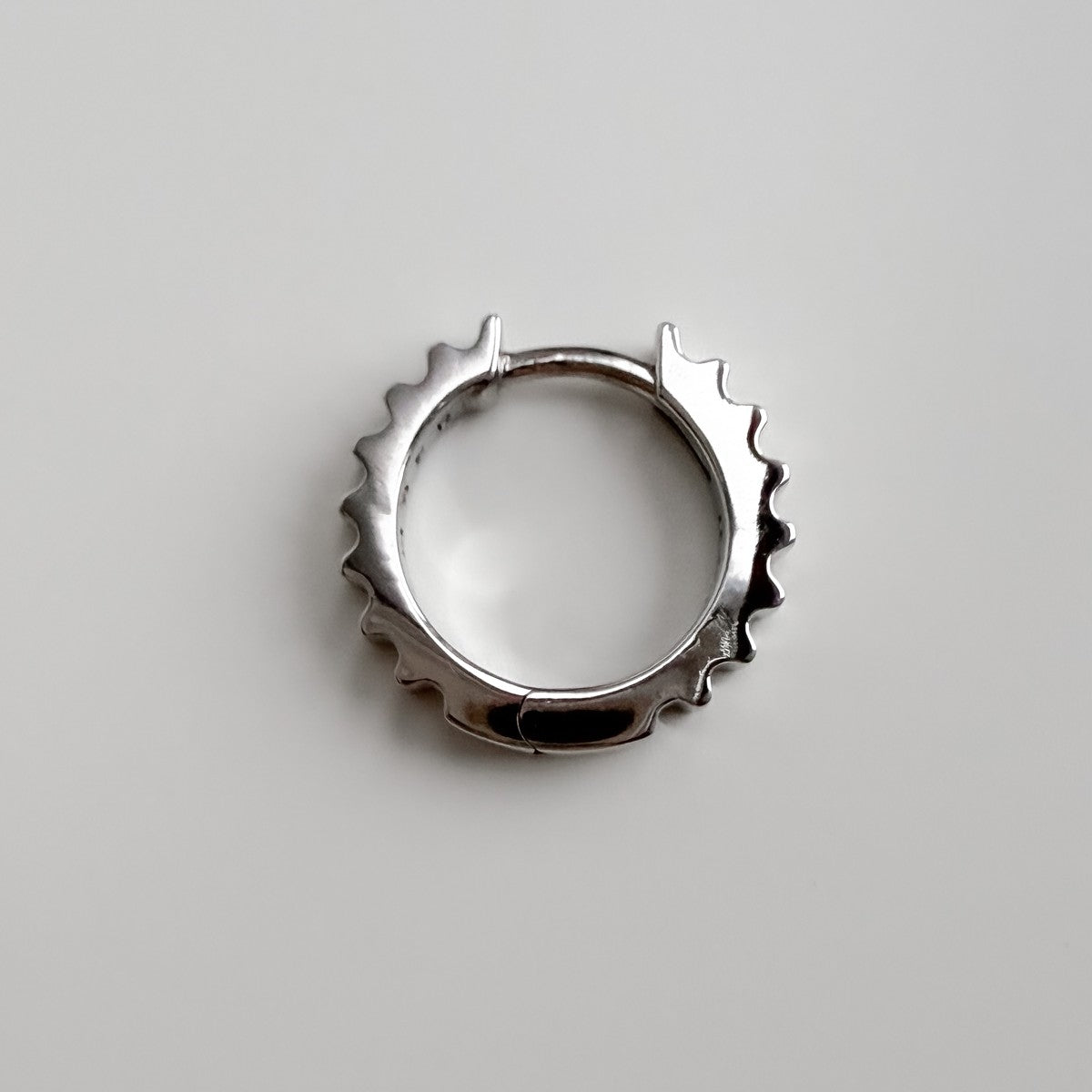 HOOP EARRING "GEARS OF TIME" MINI | SILVER