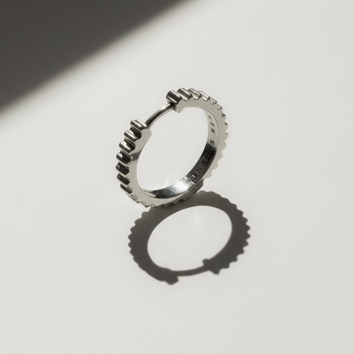 HOOP EARRING "GEARS OF TIME" | SILVER