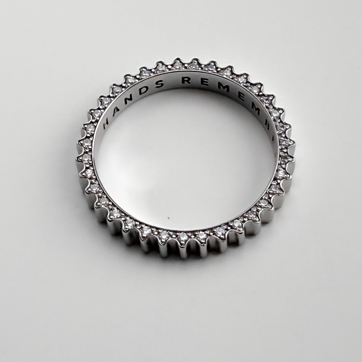 RING "GEARS OF TIME" WITH MOISSANITE ON BOTH SIDES | SILVER