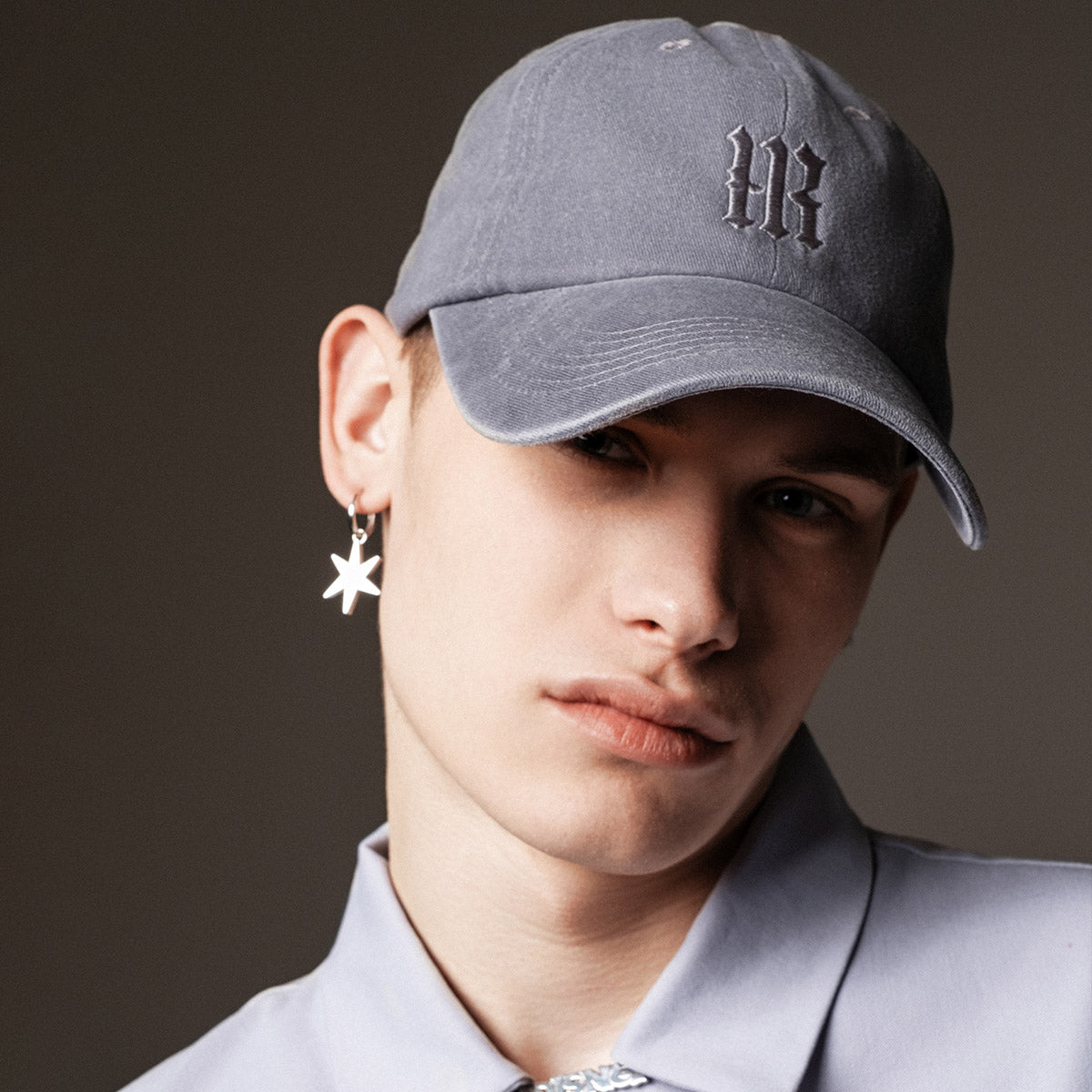 BASEBALL CAP GREY | GOTHIC LOGO - Hands Remember