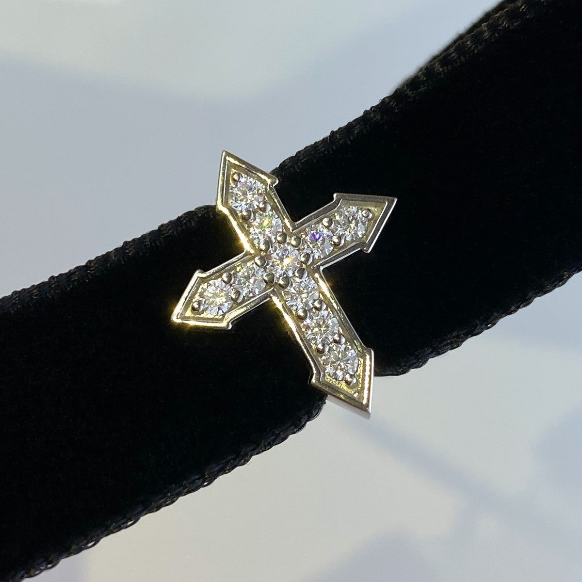 CHOKER "GRAND CROSS "GLOW" WITH CZ / SILVER