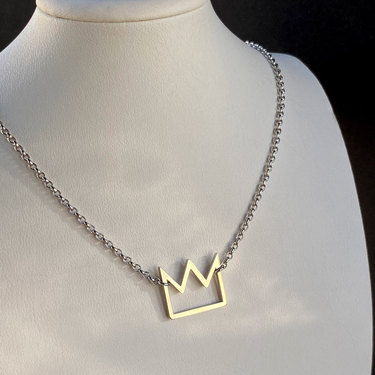 CHAIN WITH PENDANT "CROWN" / SILVER