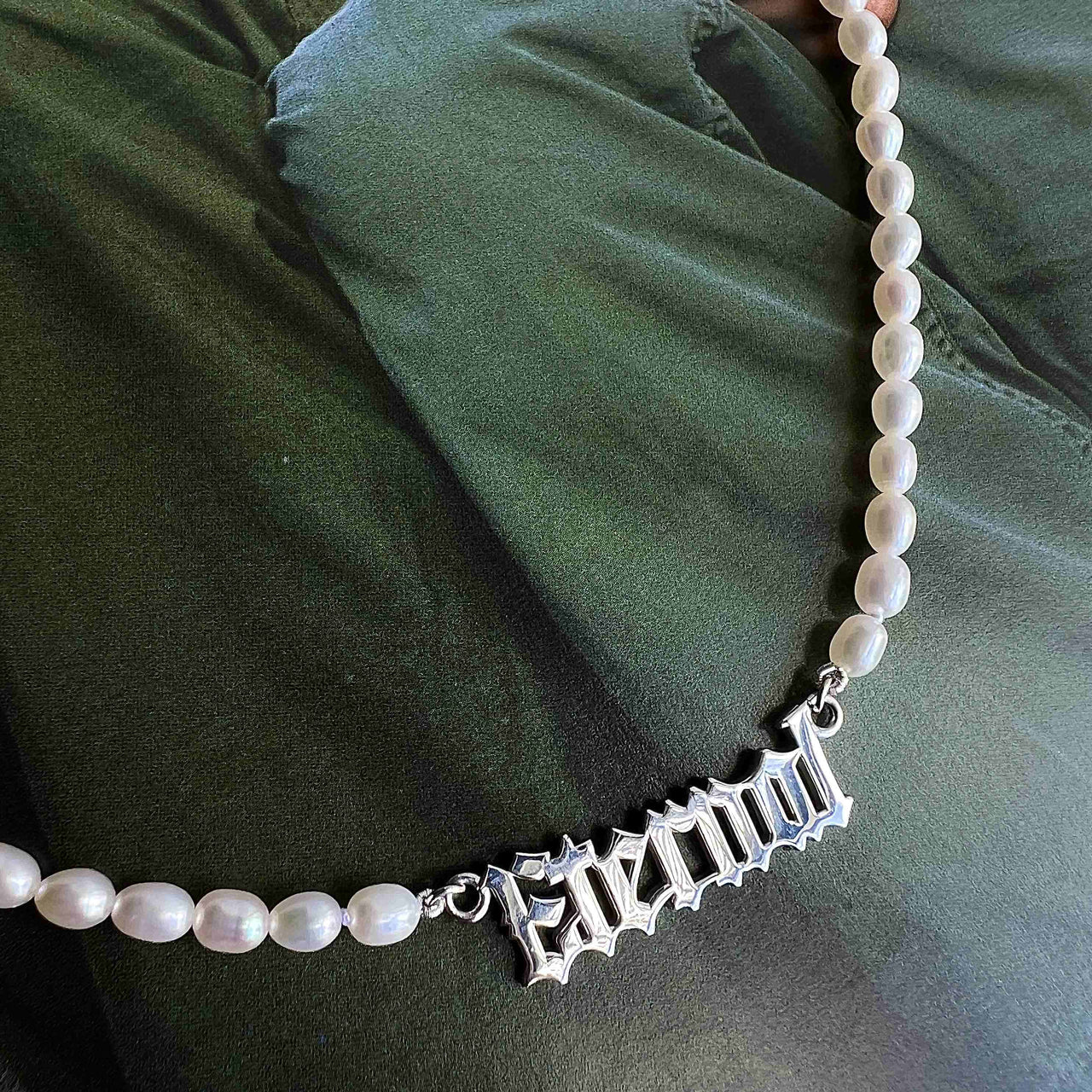 PEARL NECKLACE "ETERNAL" / SILVER