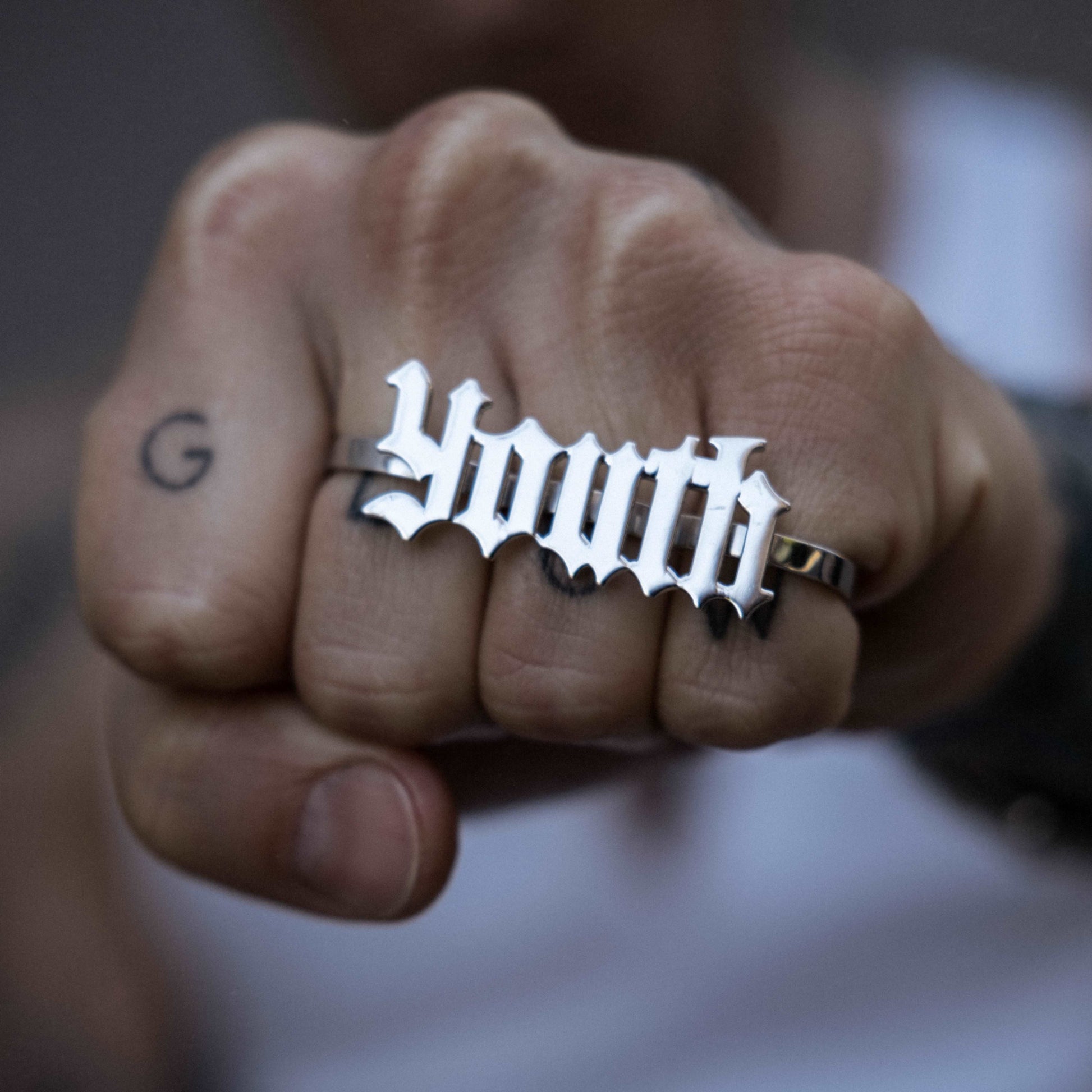 THREE FINGERS RING "YOUTH" / SILVER