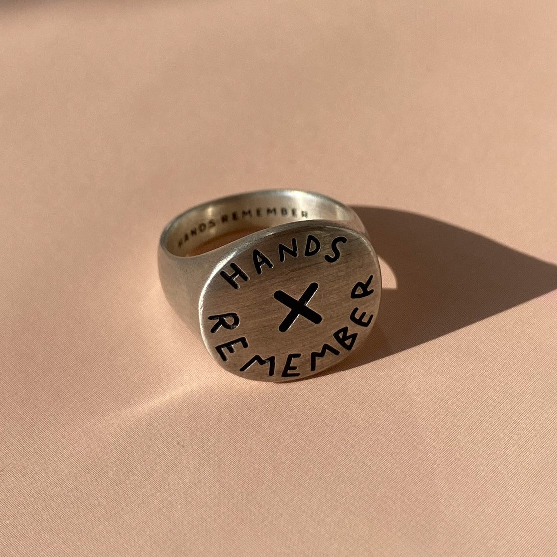 RING "REMEMBER X" / SILVER (SIZE 10)
