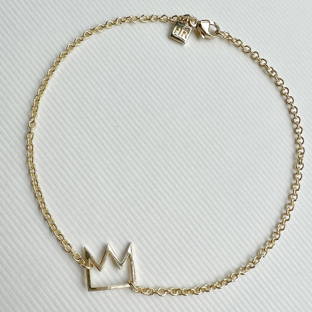 CHAIN BRACELET "CROWN" / SOLID GOLD
