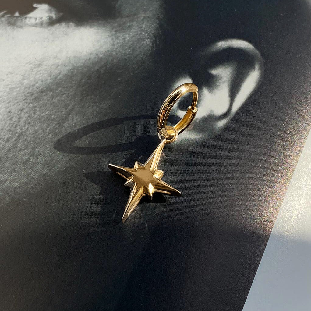 EARRING "WIND ROSE" / SOLID GOLD