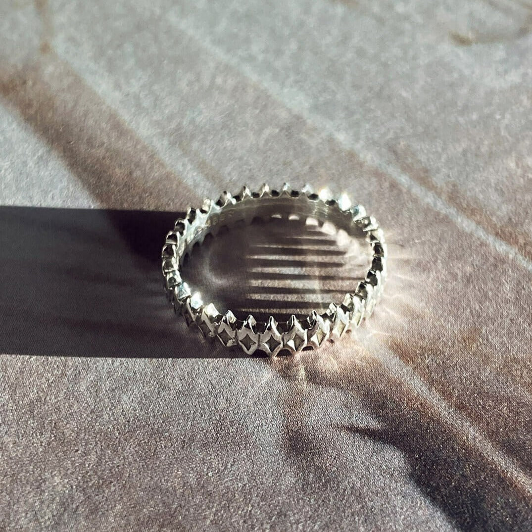 RING "CROWN OF THORNS" / SILVER