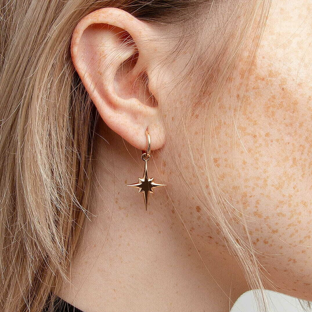 EARRING "WIND ROSE" / SOLID GOLD