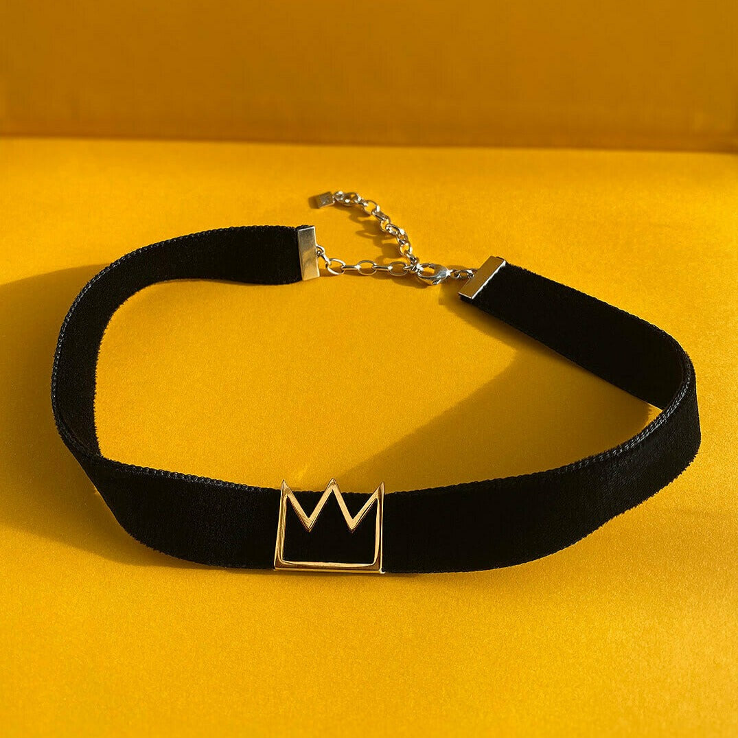 CHOKER "CROWN" / SOLID GOLD