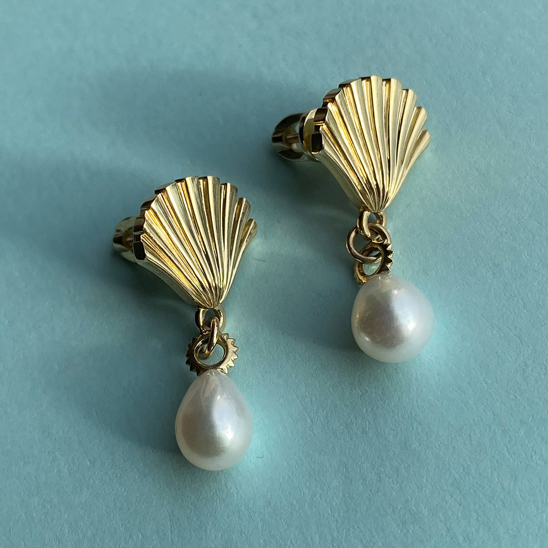 STUDS "ABSOLUTE PEARL" / SOLID GOLD